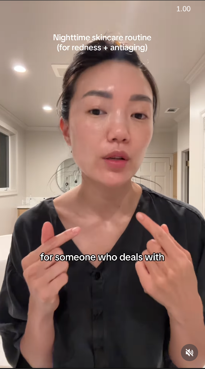 Skincare reel about a nighttime routine